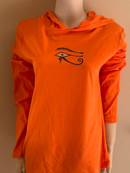 SUMMER SALE!! ITEM # 1004 -ORANGE LONG SLEEVE HOODIE